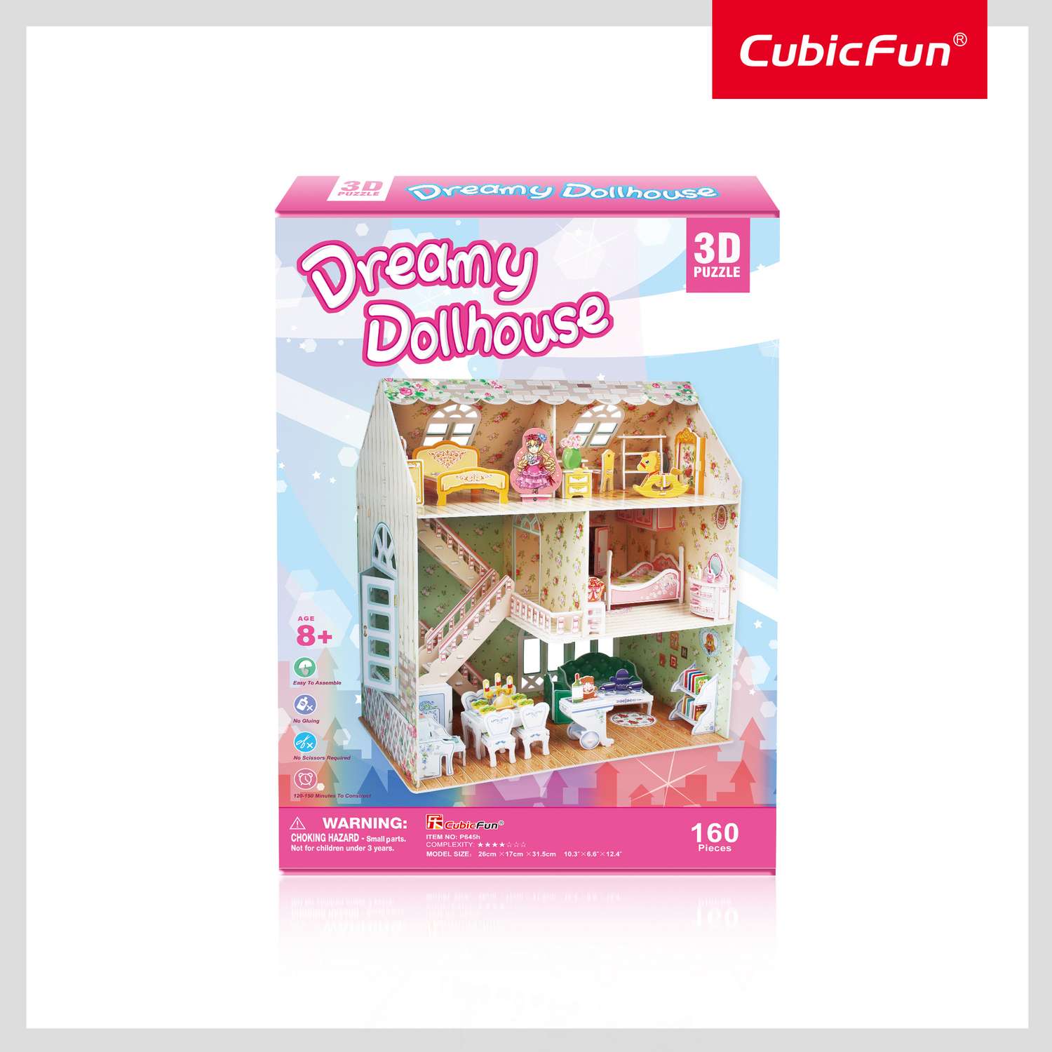 Пазл 3D CubicFun Домик для куклы 160 деталей - фото 1