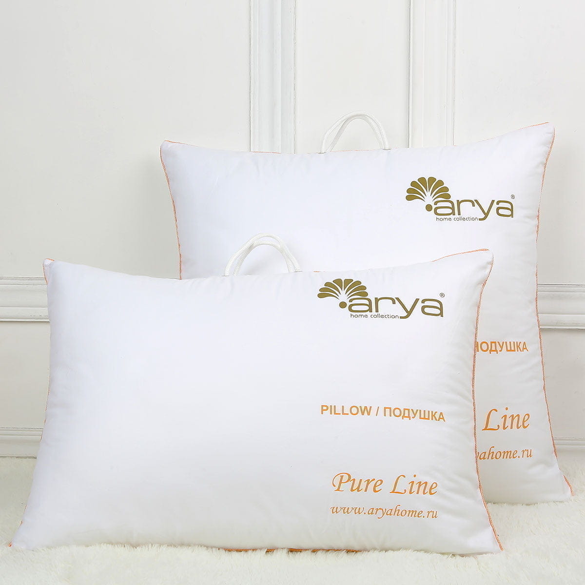 Подушка Arya Home Collection 50х70 для сна Pure Line Sophie Brown 50 на 70 - фото 10