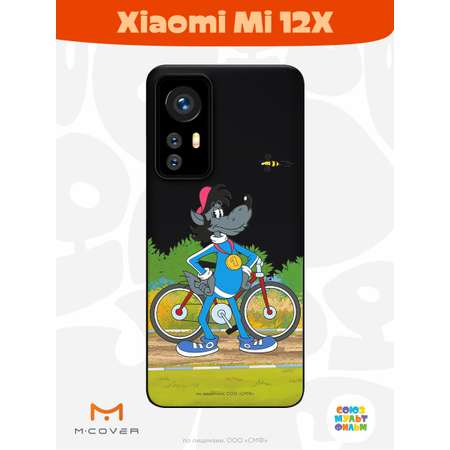 Силиконовый чехол Mcover для смартфона Xiaomi 12X Союзмультфильм Волк и велосипед