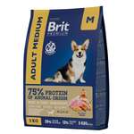 Корм для собак Brit 3кг Premium Dog Adult Medium для средних пород с курицей