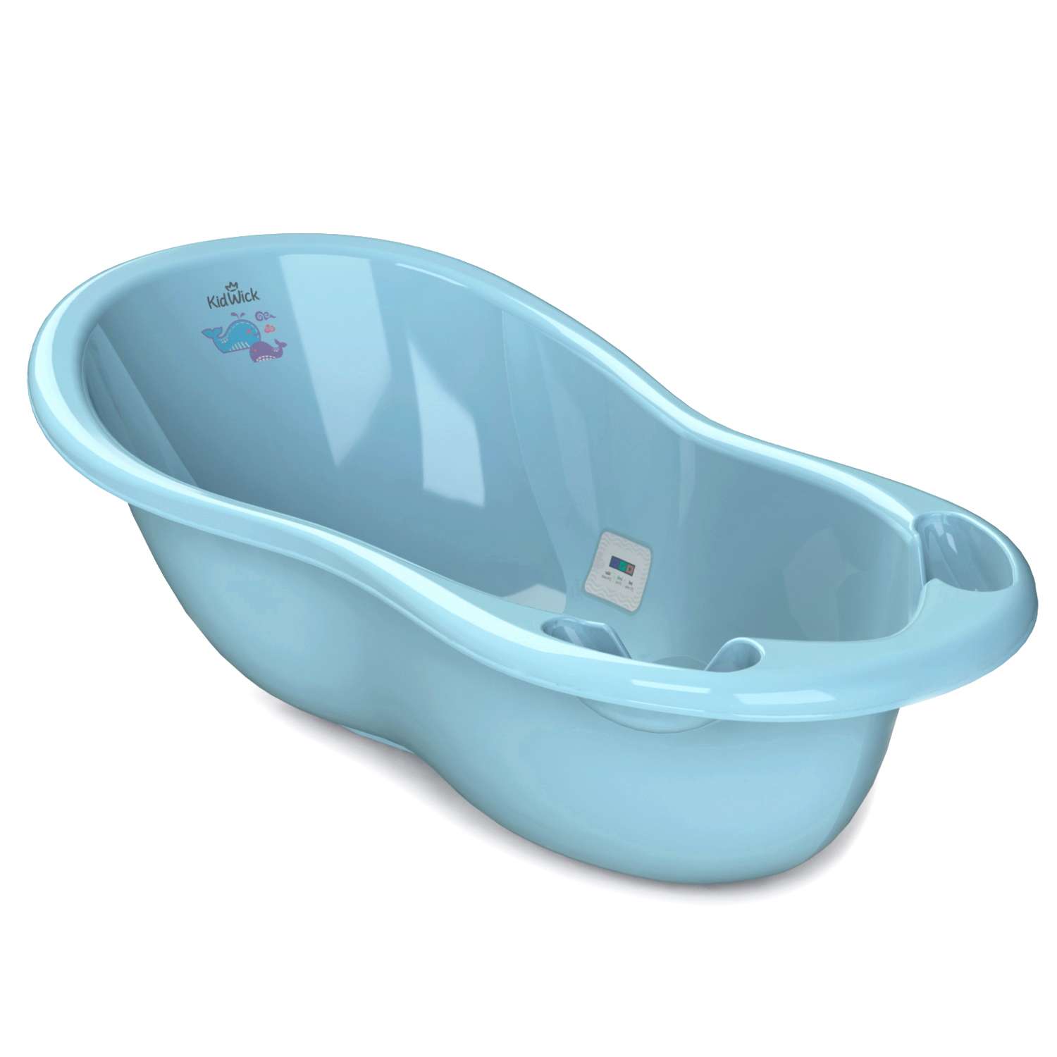 Ванночка для купания KidWick Шатл с термометром Голубой-Темно-голубой - фото 1