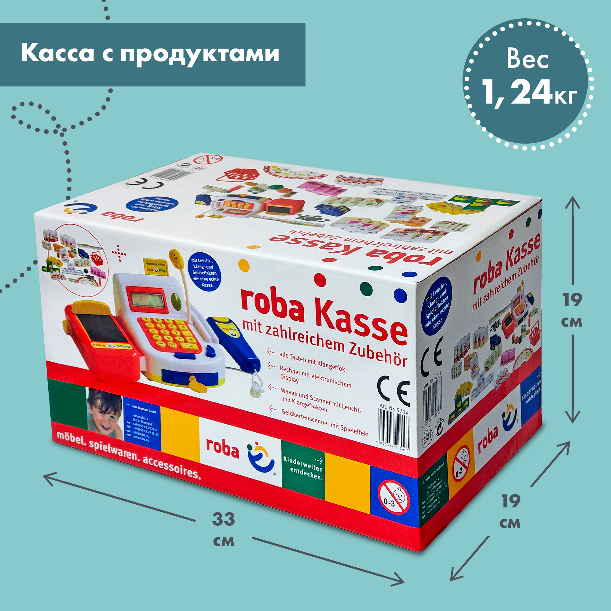 Игровой набор для магазина Roba весы с кассой и продуктами - фото 10