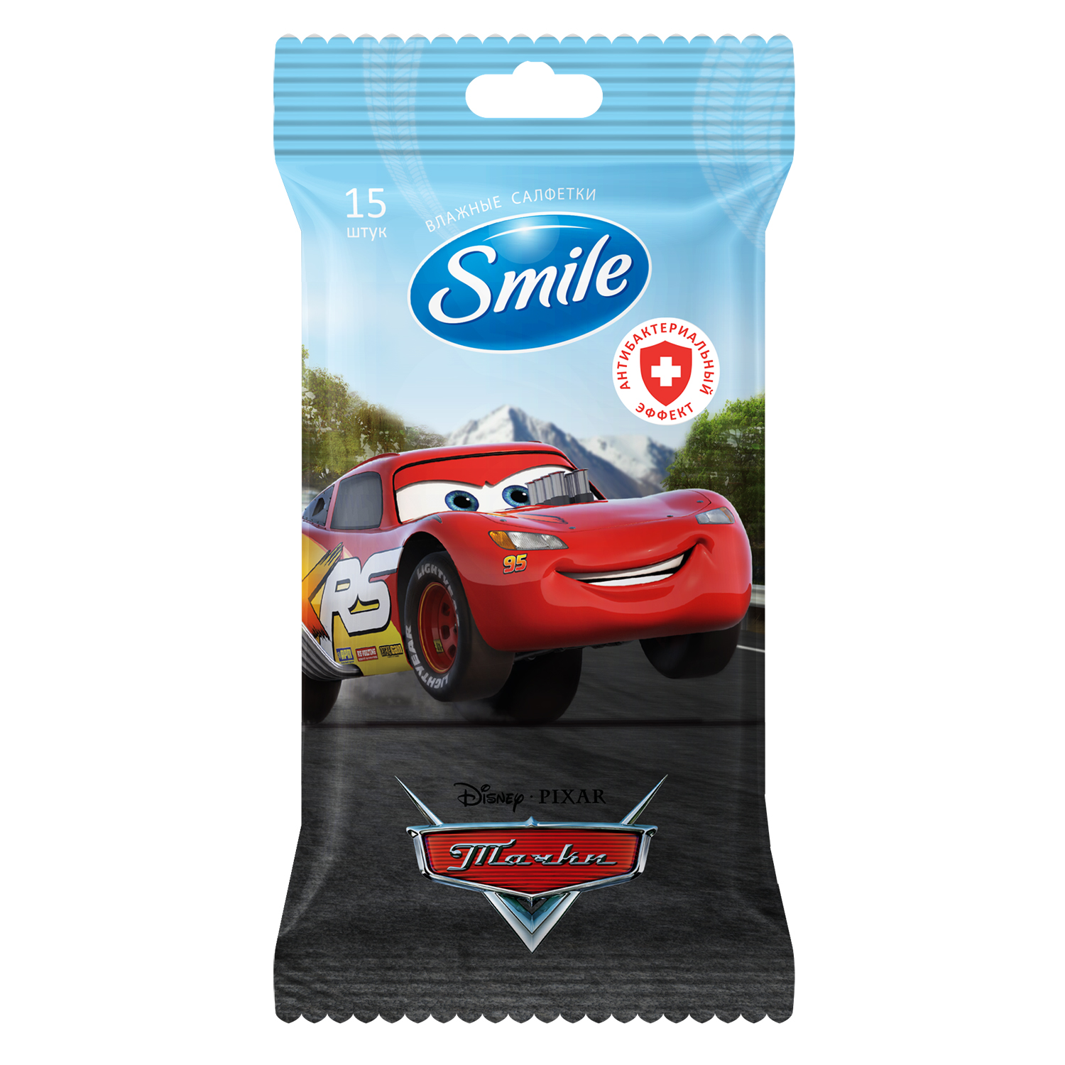 Салфетки Smile Cars антибактериальные 15шт в ассортименте - фото 3