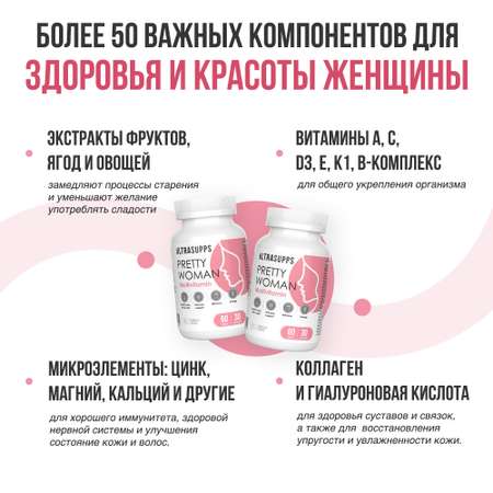 Витамины для женщин ULTRASUPPS Мультивитаминный комплекс 60 каплет