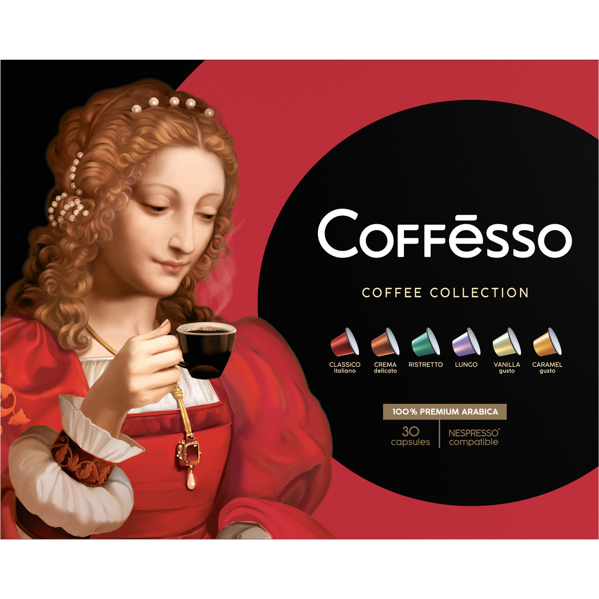 Кофе в капсулах Coffesso Ассорти кофе в капсулах 30 шт 6 видов по 5 капсул - фото 1