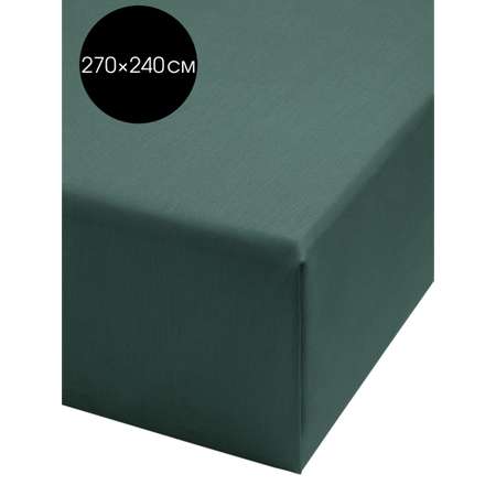 Простыня DeNASTIA сатин 270x240 зеленый C060066