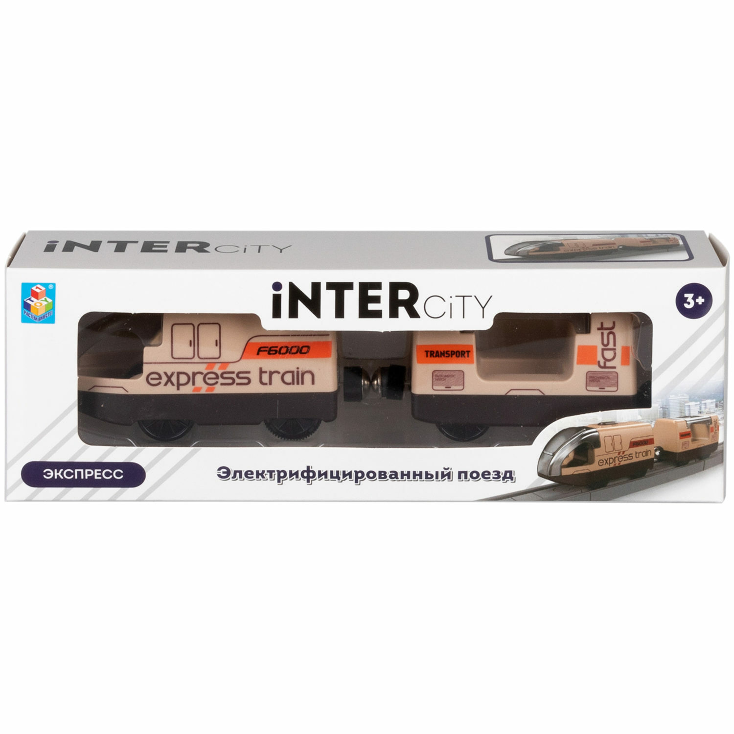 Игровой набор 1TOY InterCity Megapolis электропоезд Экспресс бежевый Т24161-1 - фото 2