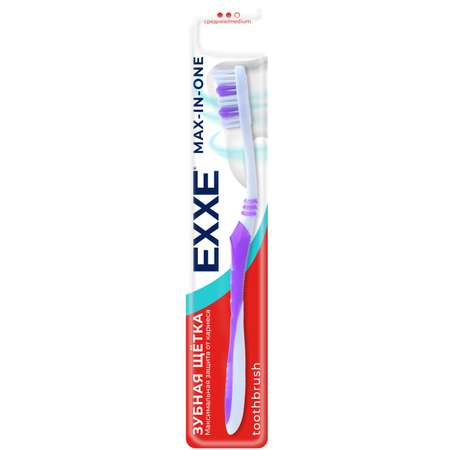 Зубная щетка Exxe (средняя) max-in-one