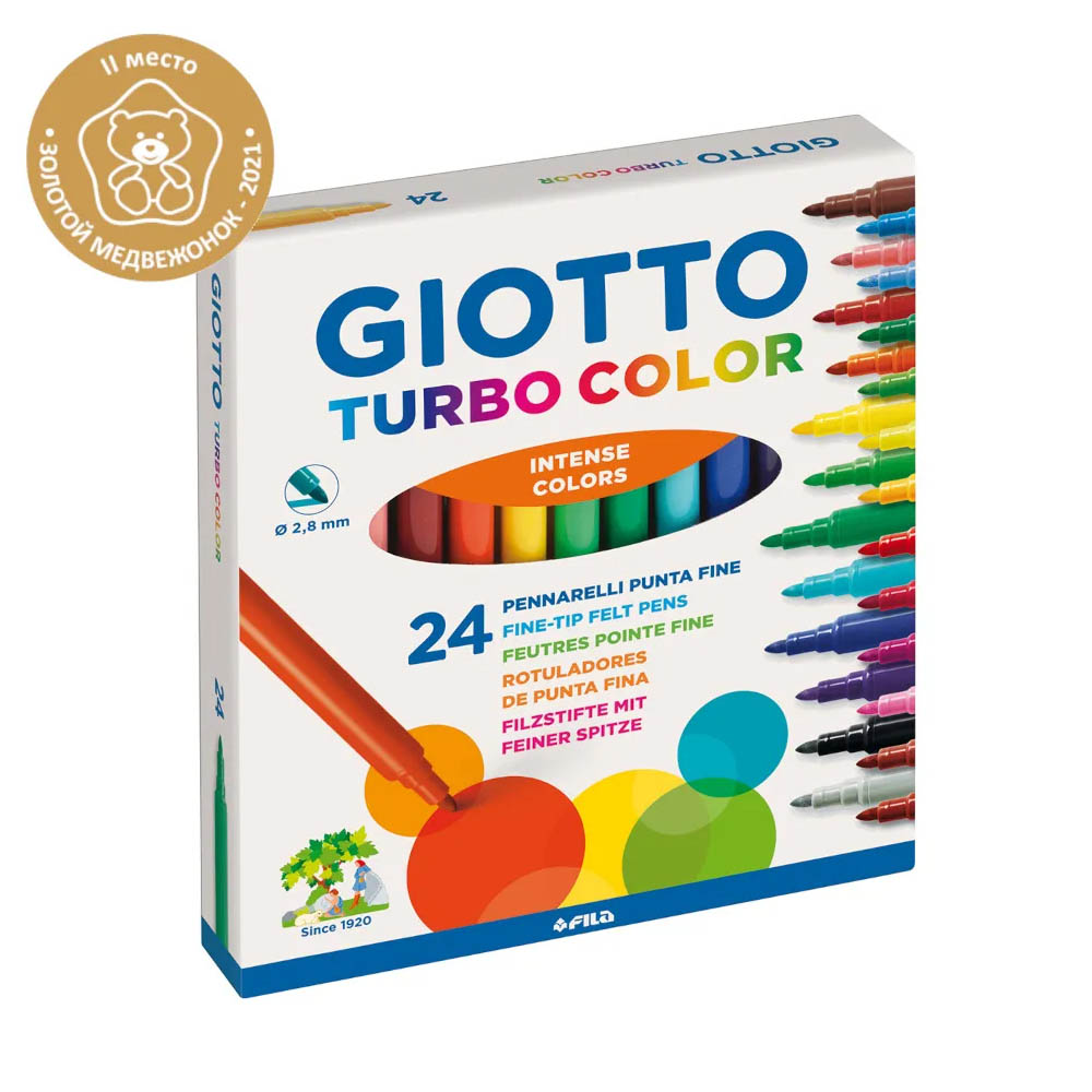 Набор фломастеров GIOTTO TURBO COLOR 24 цвета - фото 2