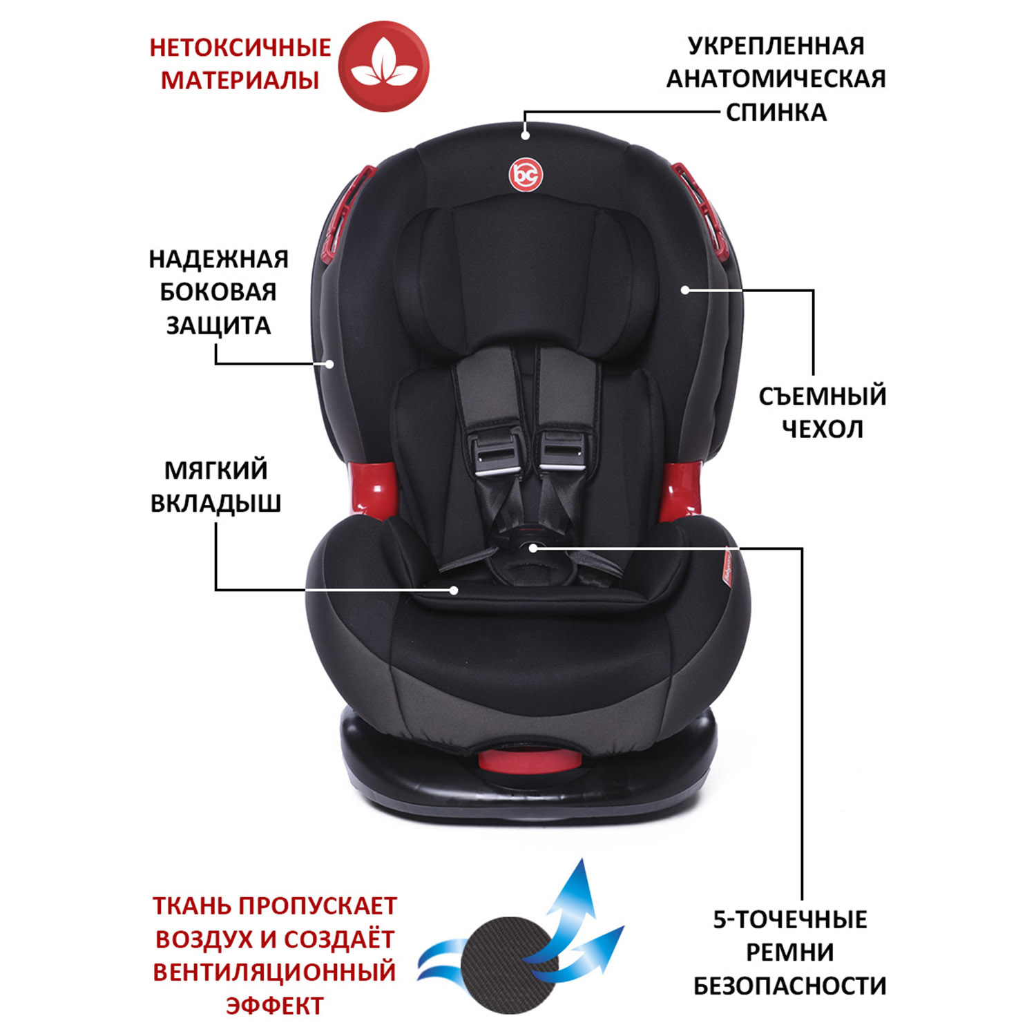 Автокресло BabyCare ВC-120 Isofix серый - фото 3