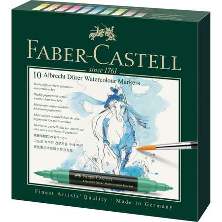 Набор маркеров FABER CASTELL акварельных Albrecht Dürer 10 цветов