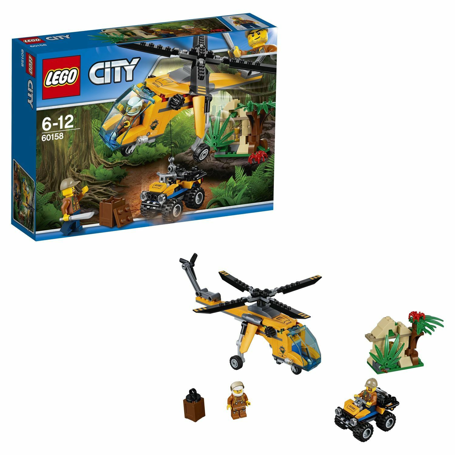 Конструктор LEGO City Jungle Explorers Грузовой вертолёт исследователей  джунглей (60158) купить по цене 1299 ₽ в интернет-магазине Детский мир