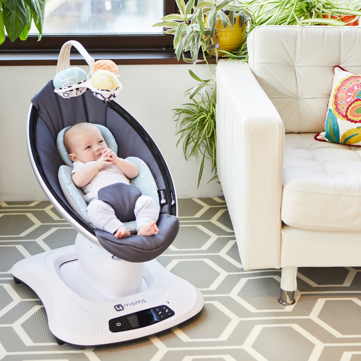 Кресло-качалка 4Moms MamaRoo 4.0 Графитовый меланж - фото 11