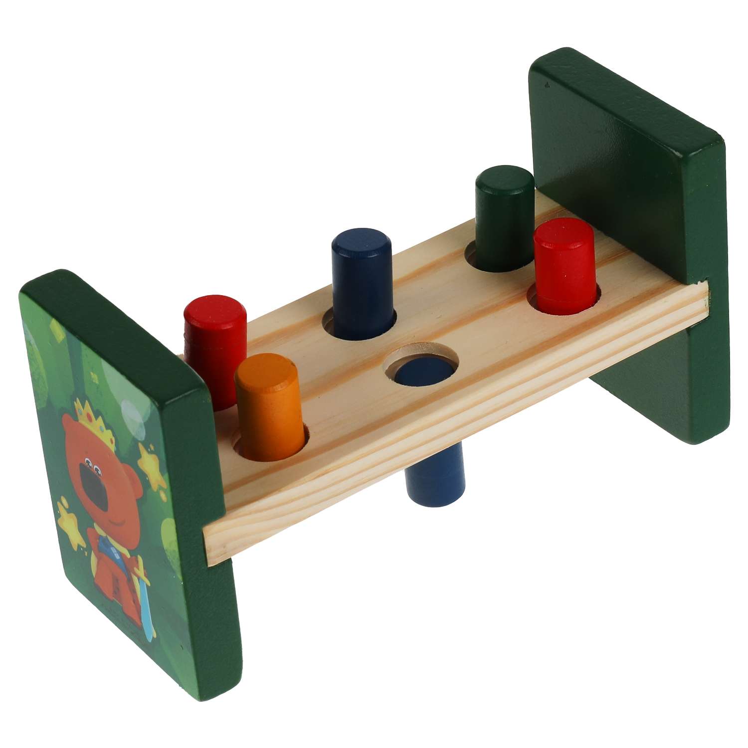 Игрушка деревянная Буратино Ми-ми-мишки стучалка 6 цилиндров - фото 3