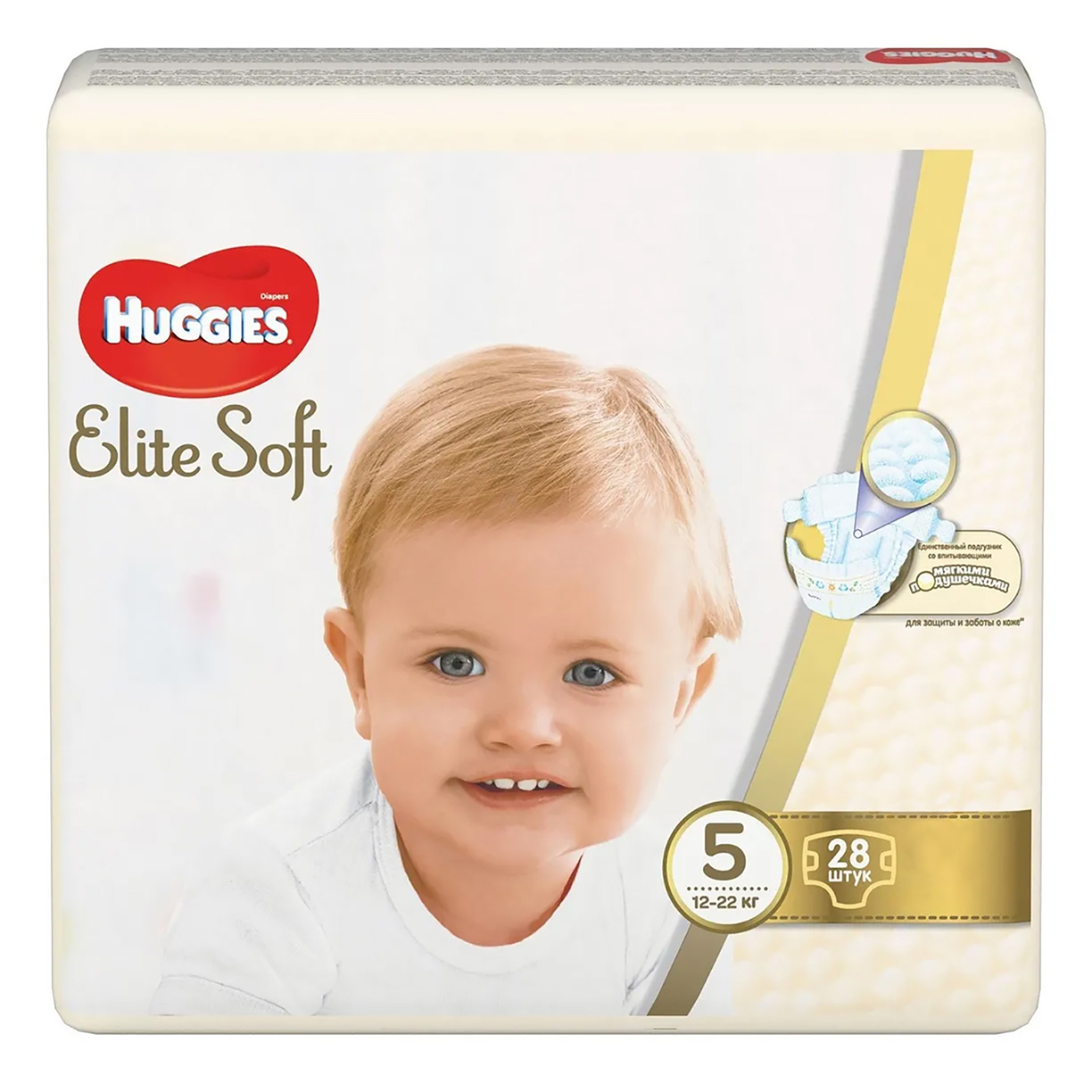 Подгузники Huggies Elite Soft 28 шт. 5 12-22 кг - фото 2