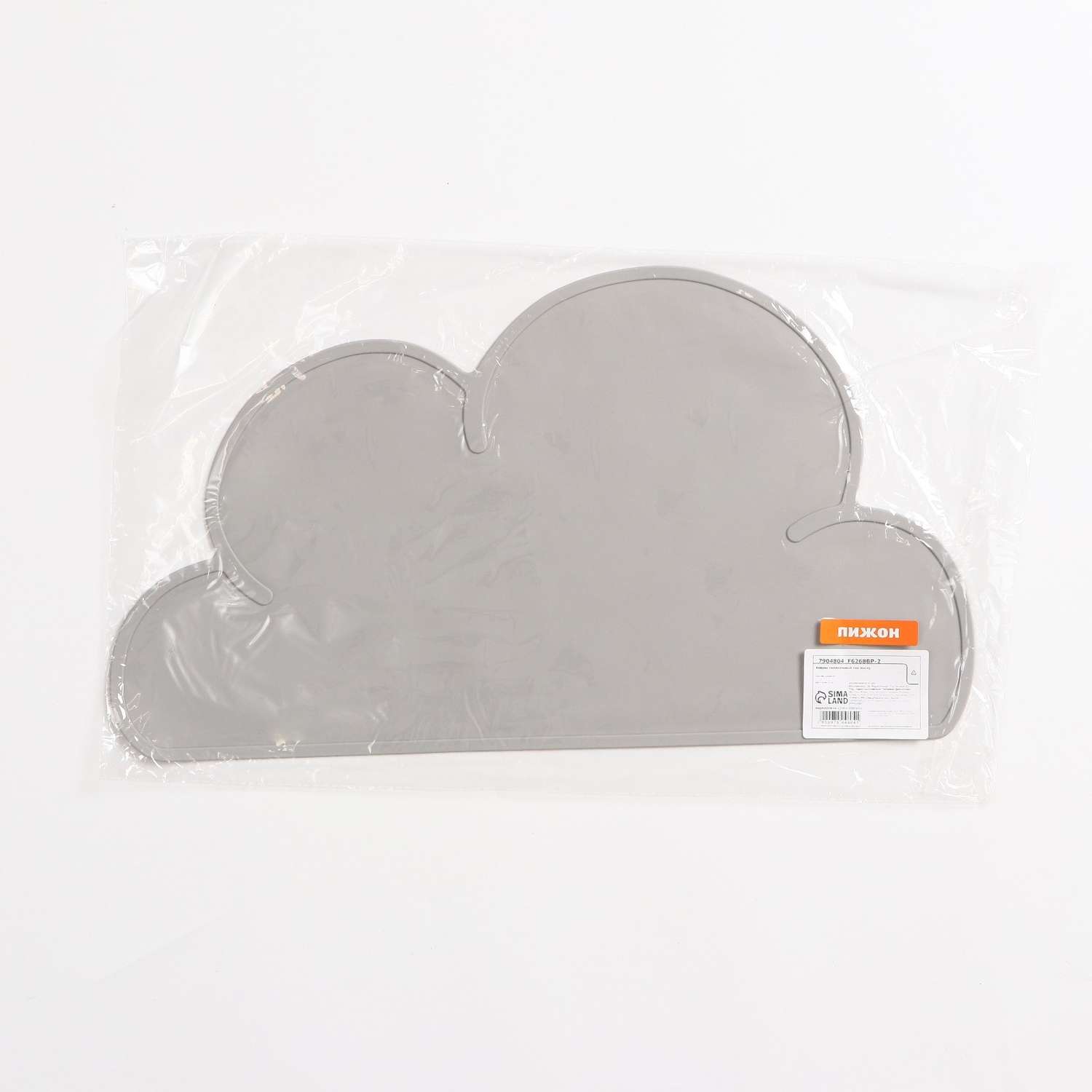 Коврик Пижон силиконовый под миску «Облако» 48х27 см серый - фото 5