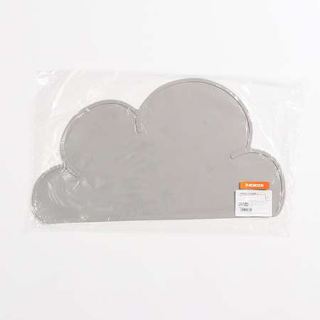Коврик Пижон силиконовый под миску «Облако» 48х27 см серый