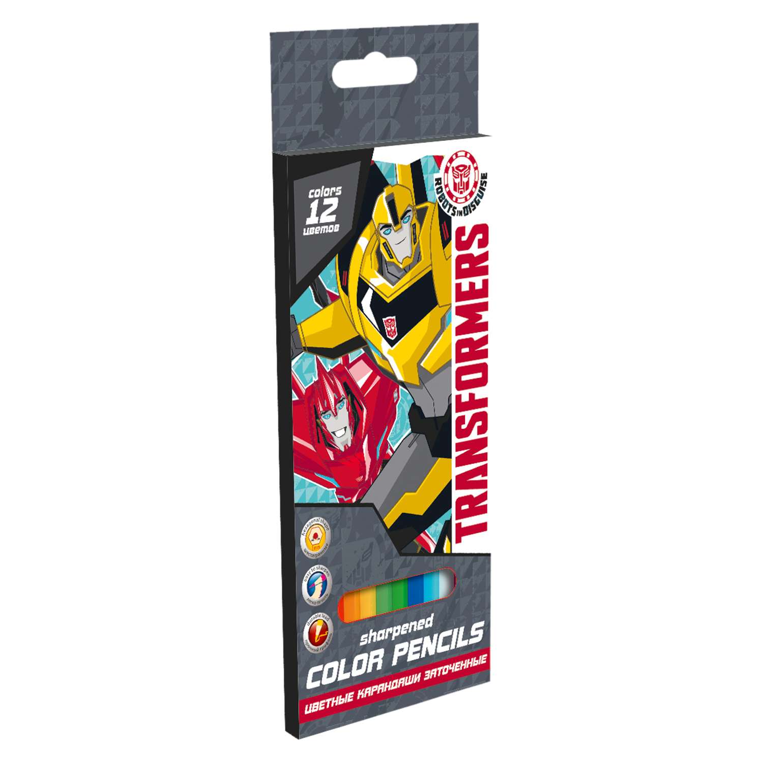 Набор Kinderline цветных карандашей 6цв Transformers - фото 1