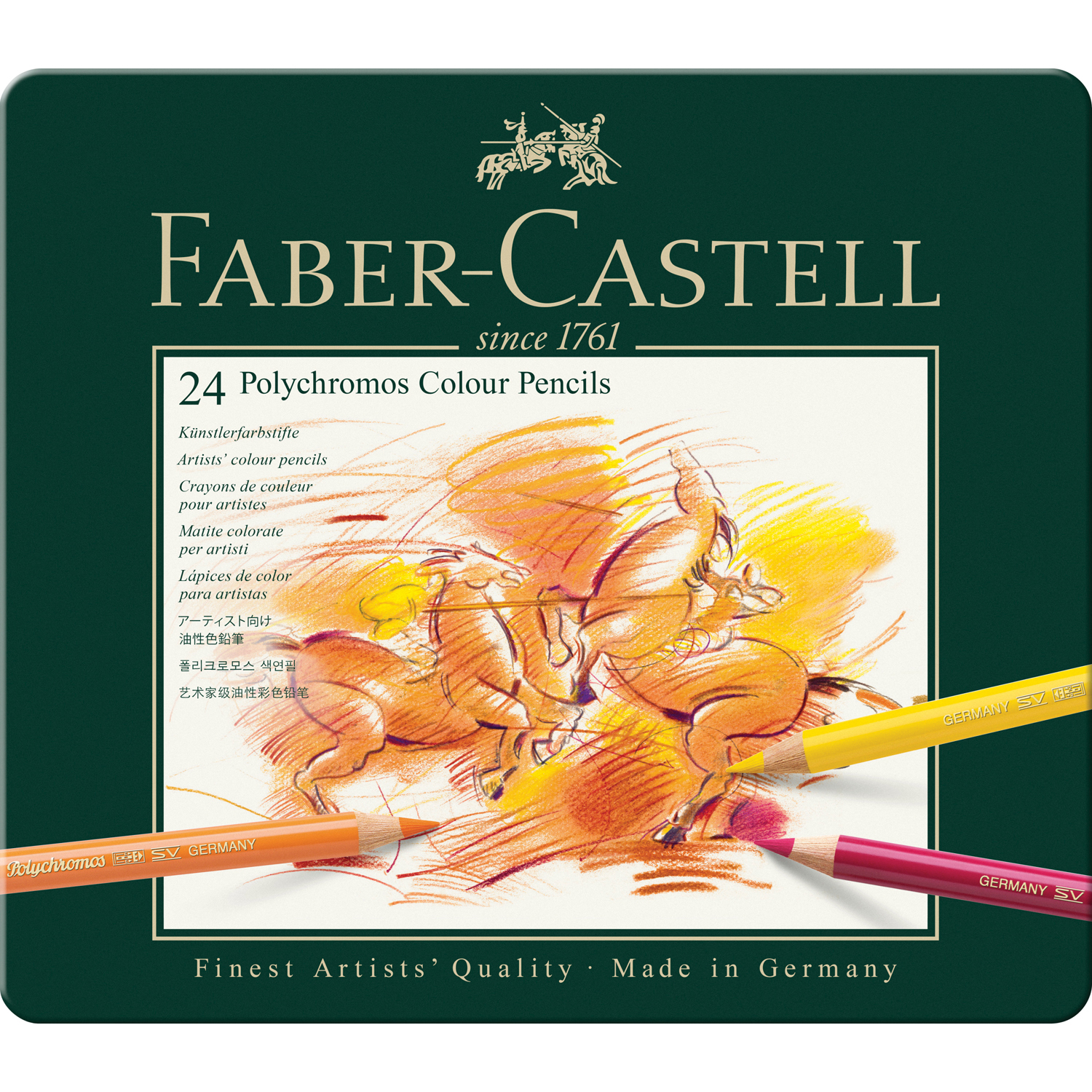 Карандаши цветные Faber Castell художественные Polychromos 24 цвета - фото 1