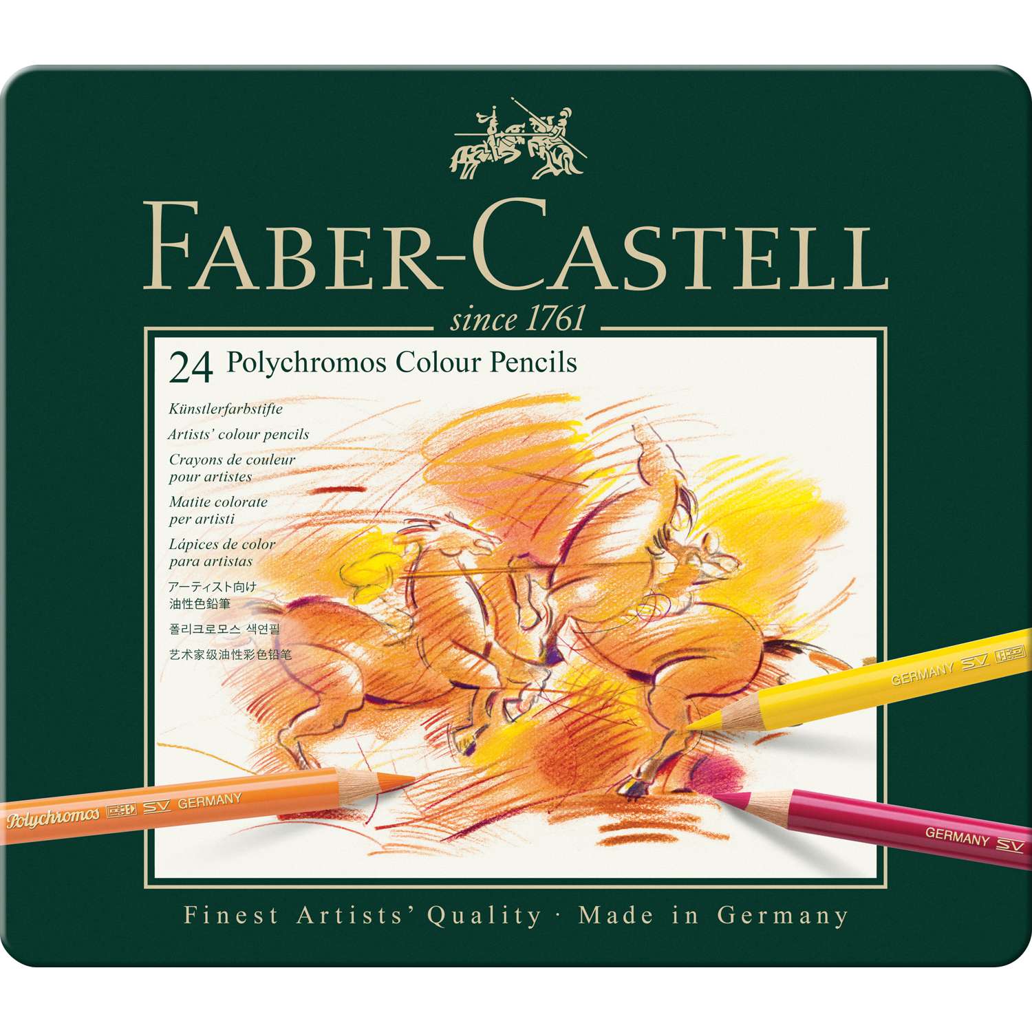 Карандаши цветные FABER CASTELL художественные Polychromos 24 цвета - фото 1
