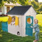 Домик игровой Dolu My 1st House с забором, бирюзовый