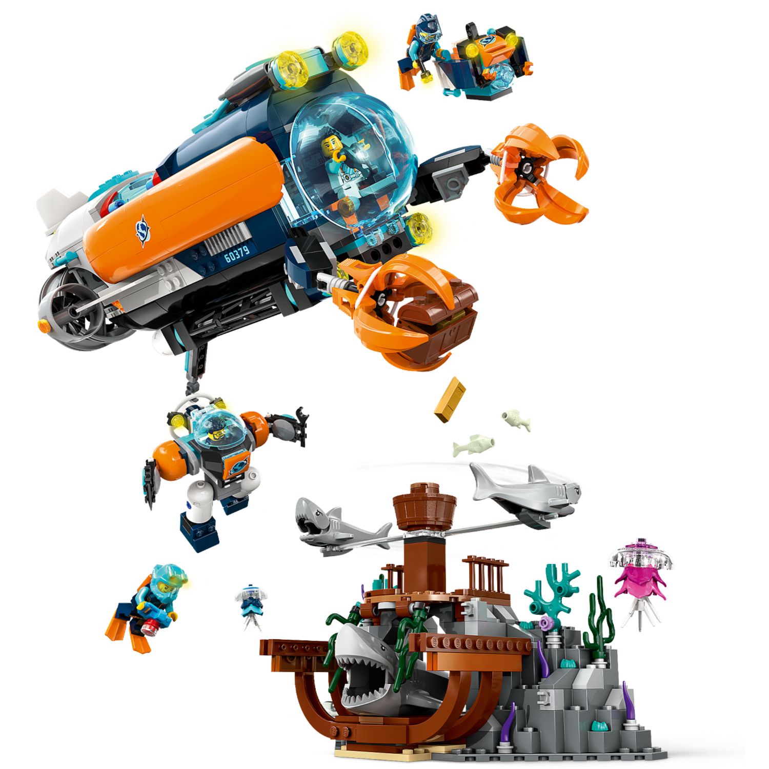 Конструктор LEGO City Deep-Sea Explorer Submarine 60379 - фото 3