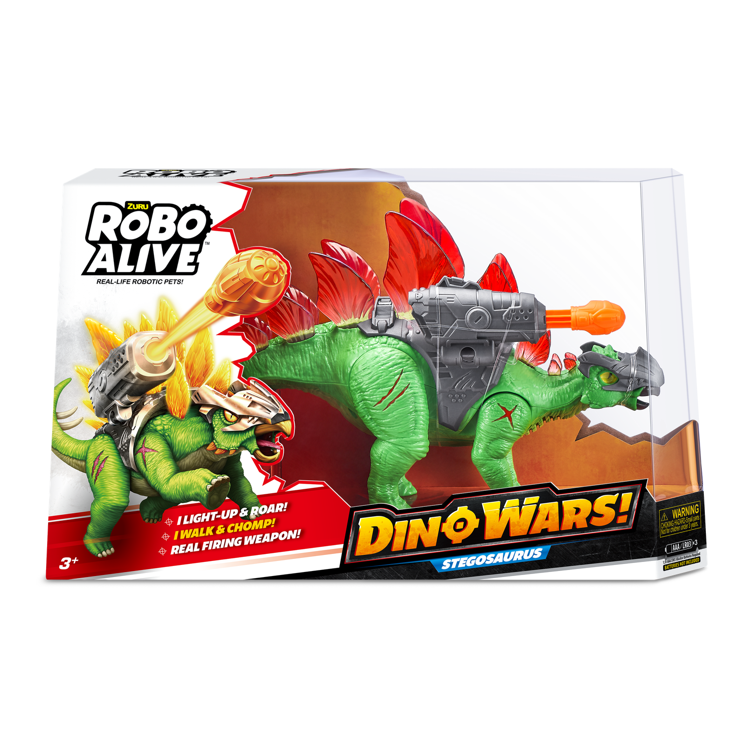 Игрушка ROBO ALIVE Zuru Stegosaurus Синий 7131 - фото 9