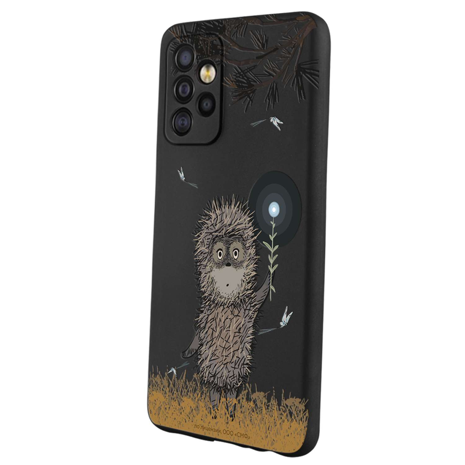 Силиконовый чехол Mcover для смартфона Samsung A52 Союзмультфильм Ежик в тумане и фонарик - фото 1