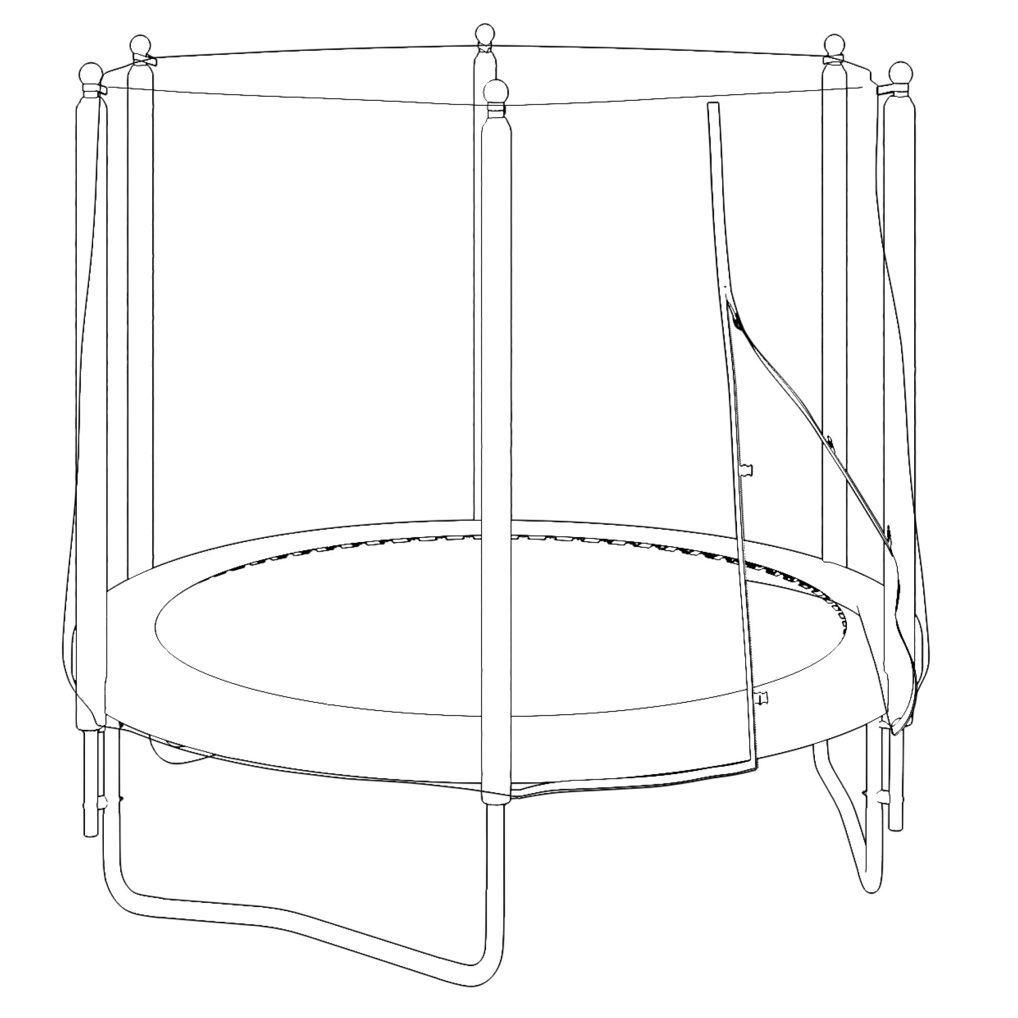 Батут каркасный Simple 8 ft UNIX line Green с внешней защитной сеткой общий диаметр 244 см до 140 кг - фото 10