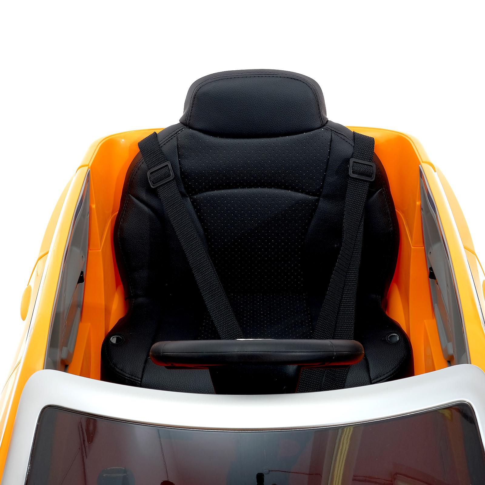 Электромобиль Sima-Land Audi Q8 EVA колеса кожаное сидение цвет оранжевый - фото 7