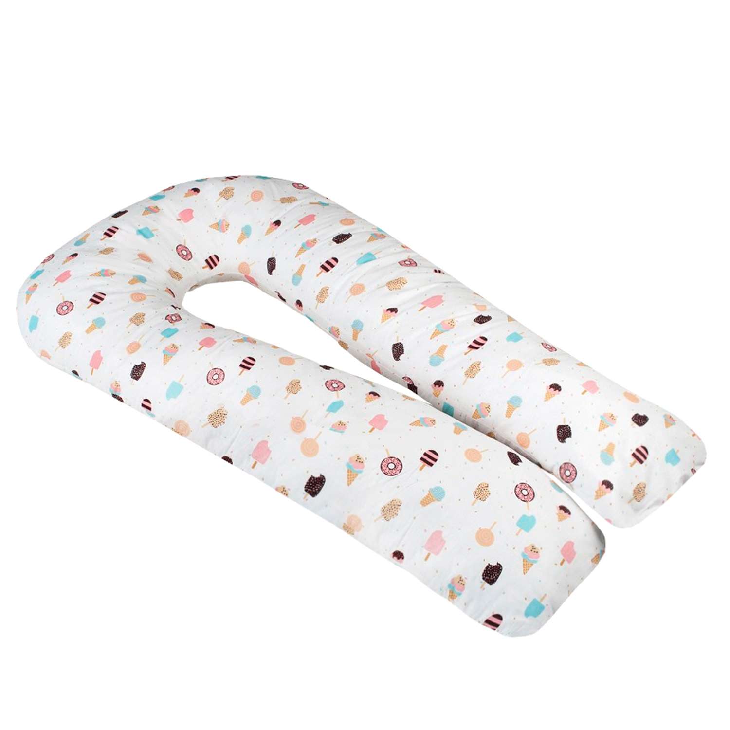 Подушка для беременных AmaroBaby U-образная 340х35 Эскимо белый - фото 4