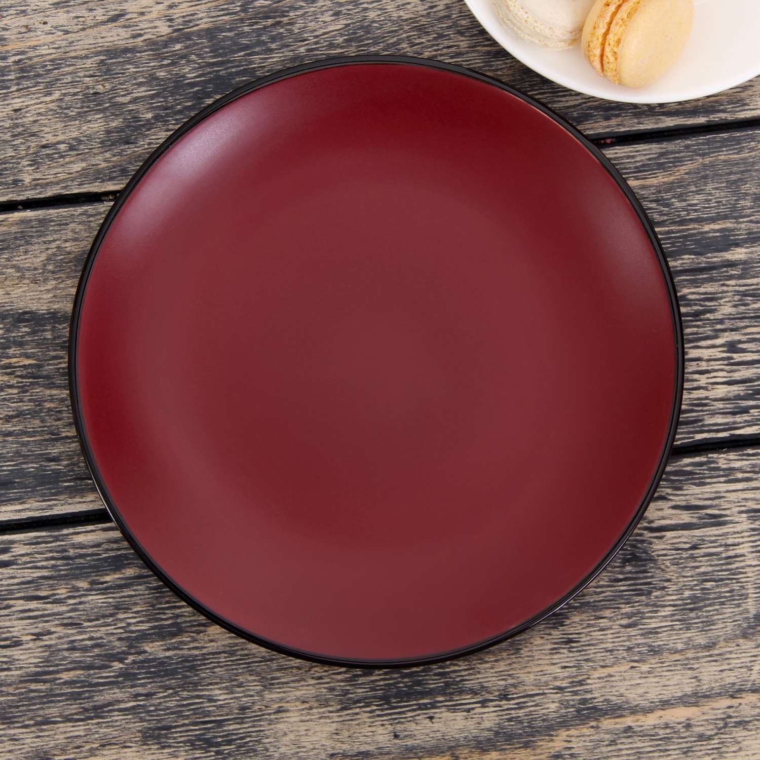 Тарелка десертная Доляна Ваниль цвет бордовый 19 см - фото 1