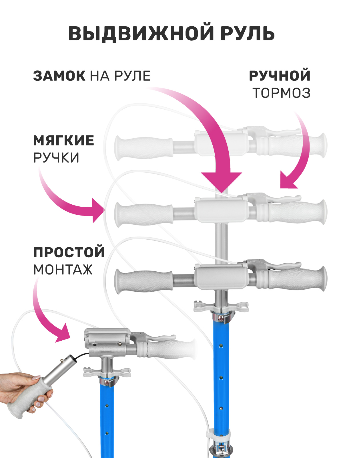 Самокат двухколесный складной CITYRIDE 120/120 - фото 5