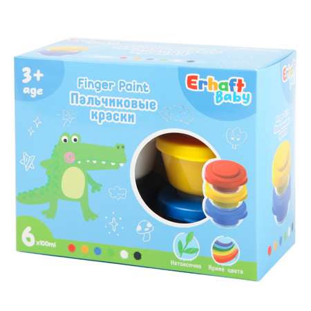 Краски пальчиковые Erhaft Baby 6цветов KR972330