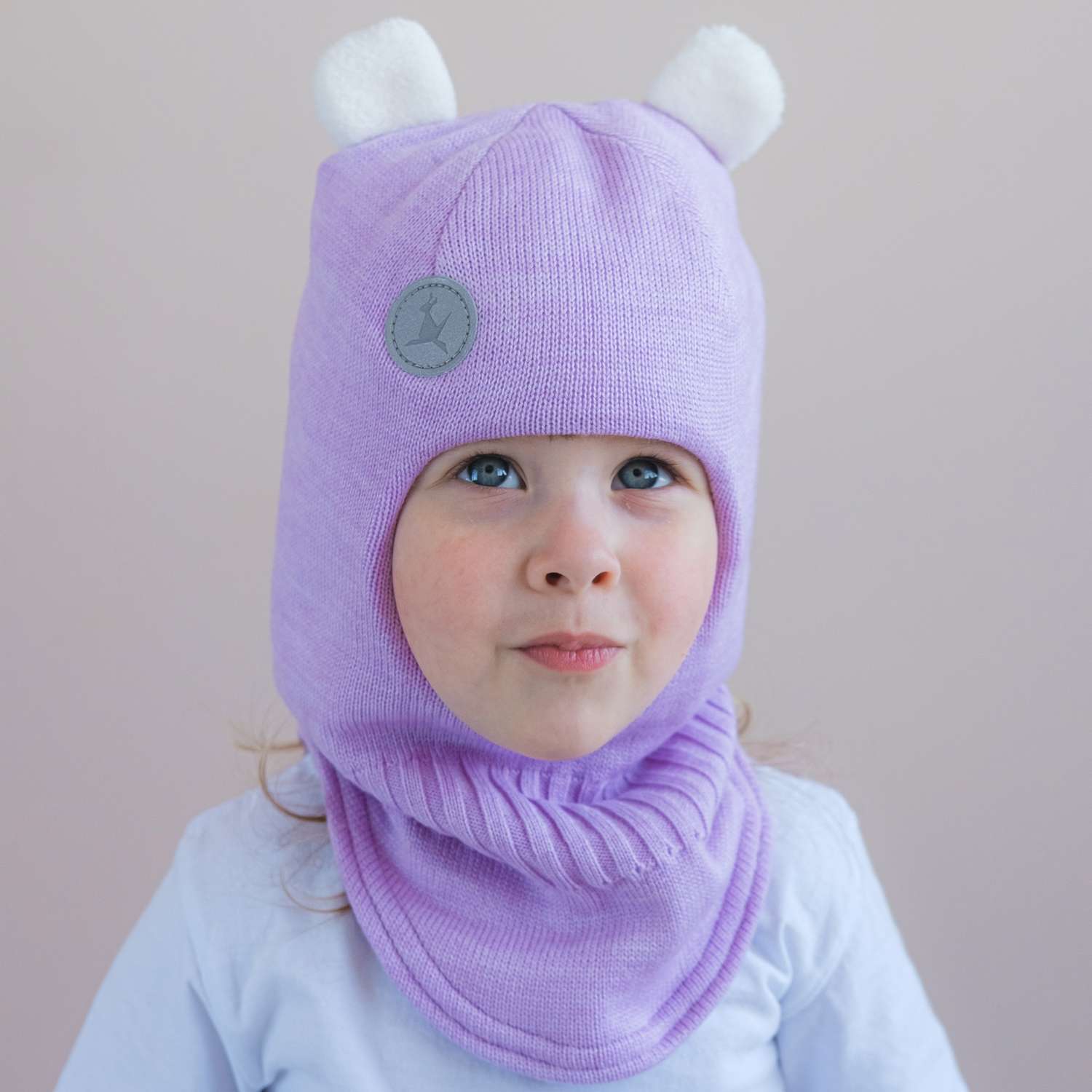 Шапка-шлем для девочки зима JUMBI 22-3012-333 - фото 10