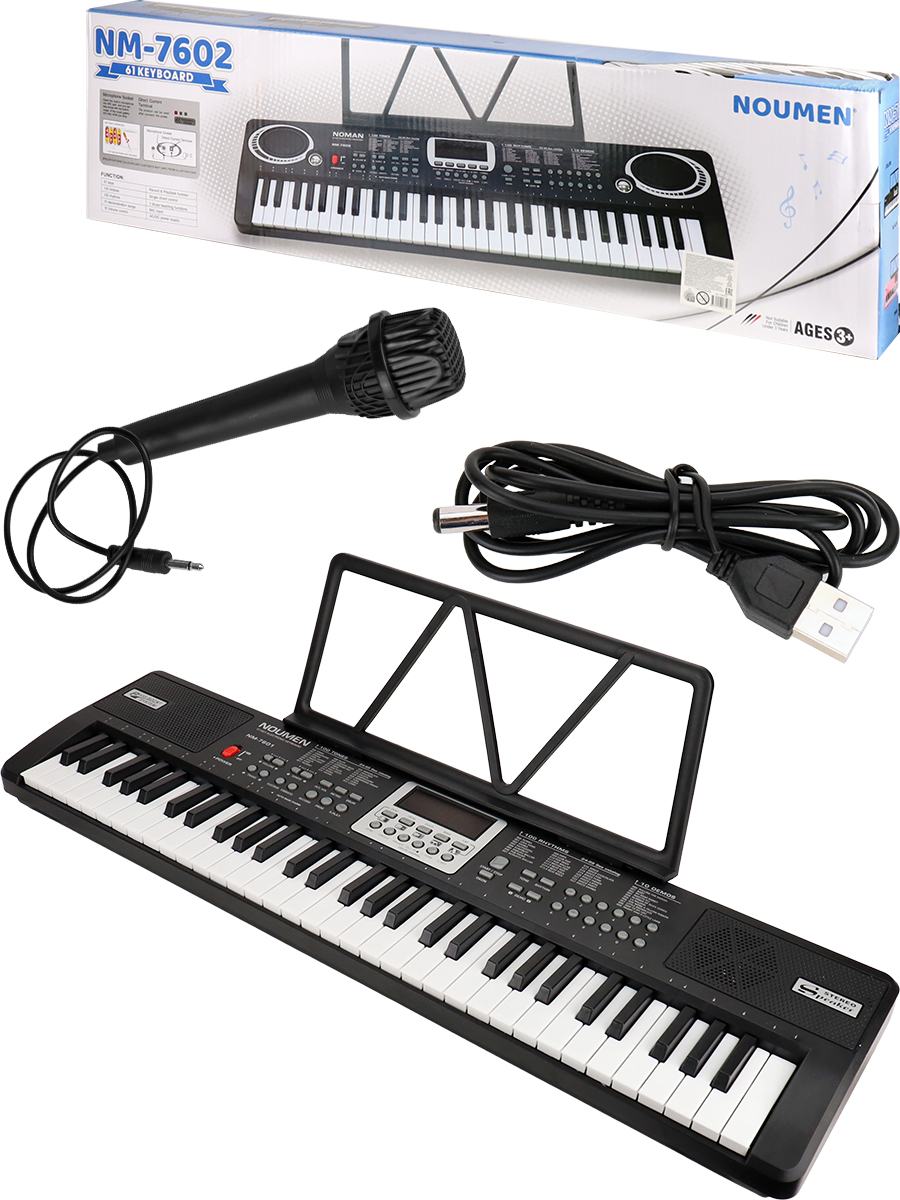 Синтезатор Рыжий кот Музыкальная игрушка / USB в комплекте/ 61 клавиша - фото 1