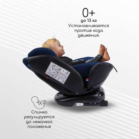 Автокресло детское Brilliant AmaroBaby класс D группа 0+/1/2/3 синий