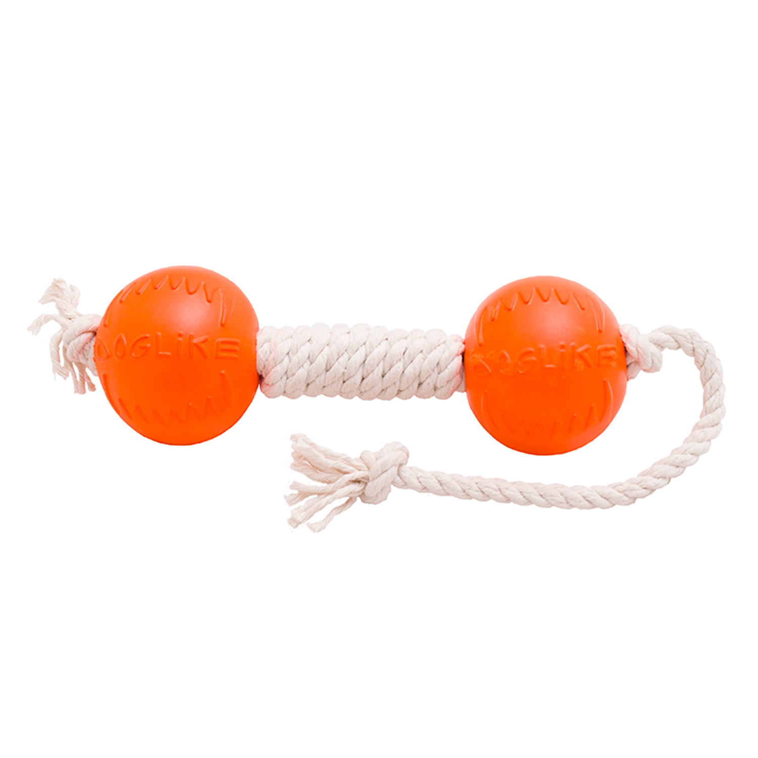 Гантель для собак Doglike Dental Knot средняя канатная Белая D-2369-W - фото 1