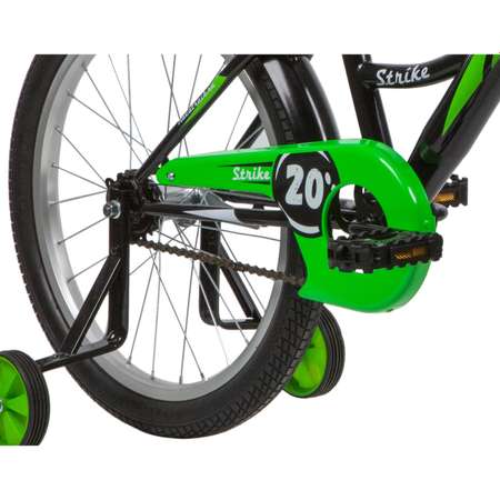 Велосипед NOVATRACK Strike 20 черно-зеленый