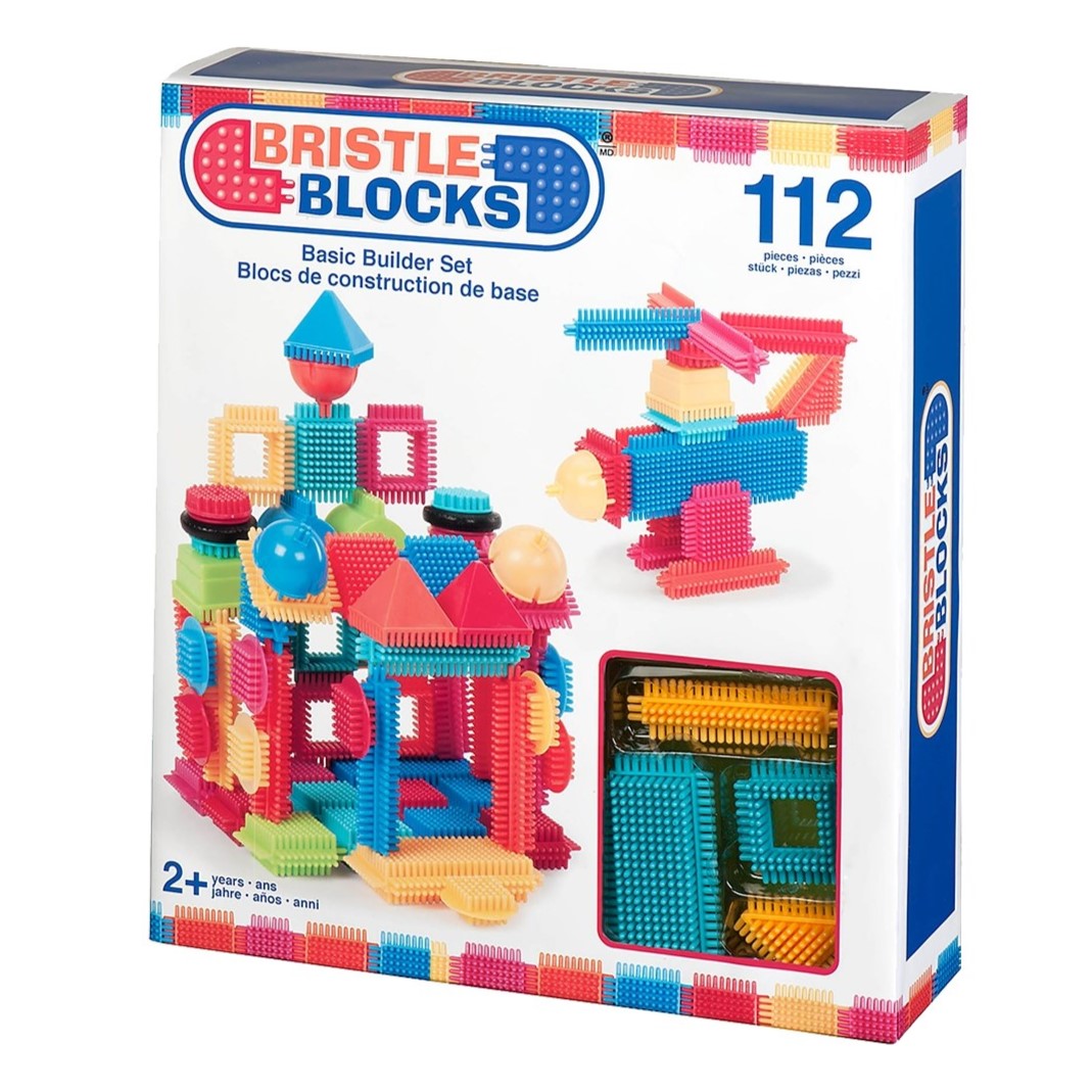 Конструктор Bristle Blocks игольчатый тактильный 112 деталей в коробке - фото 1