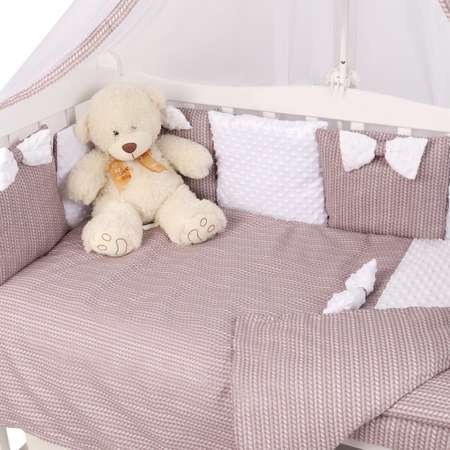 Бортик в кроватку Amarobaby Classic Collection Рельеф 12подушек ABDM-3112-OCK