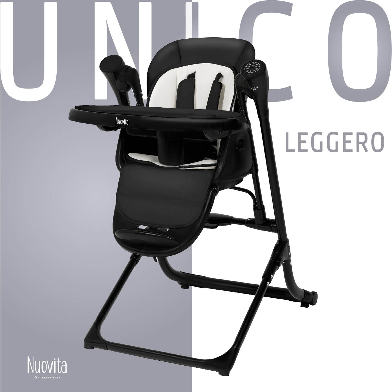 Стульчик для кормления 3 в 1 Nuovita Unico Leggero Nero купить по цене  28699 ₽ в интернет-магазине Детский мир