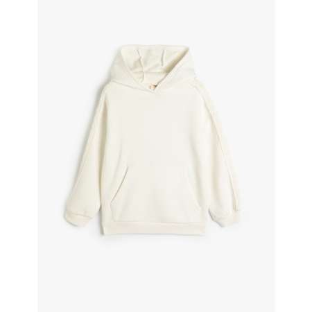 H and m cream hoodie sale