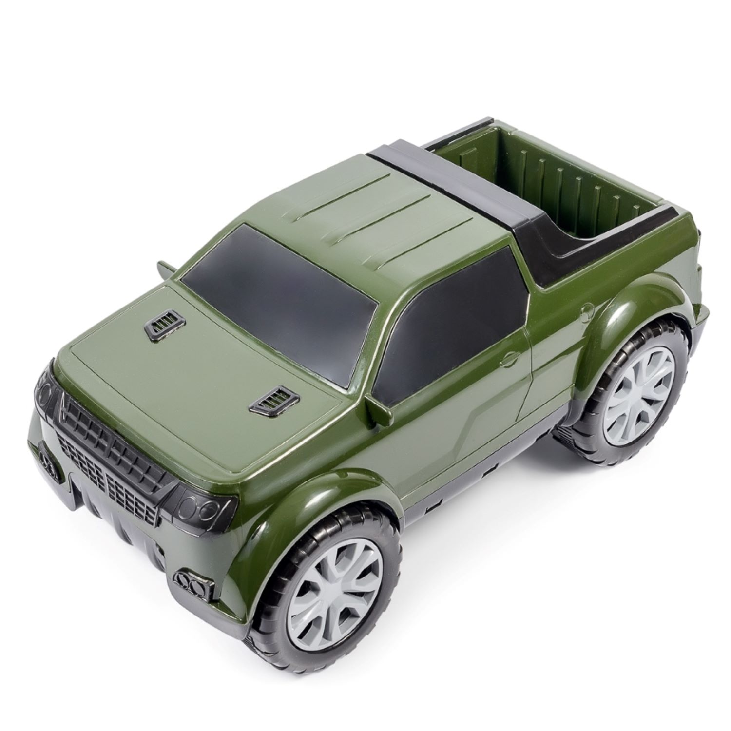 Большая Машина детская Green Plast Джип-Пикап хаки внедорожник ВД01 - фото 2