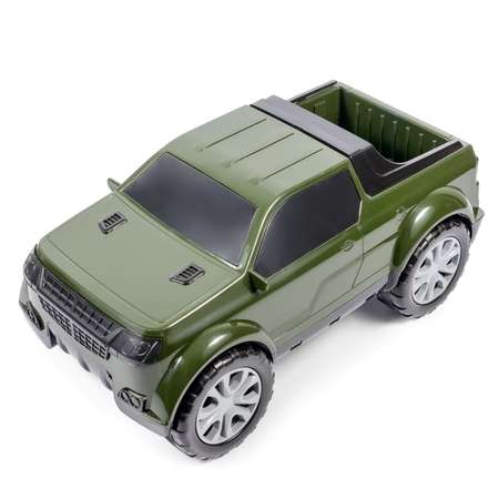 Большая Машина детская Green Plast Джип-Пикап хаки внедорожник