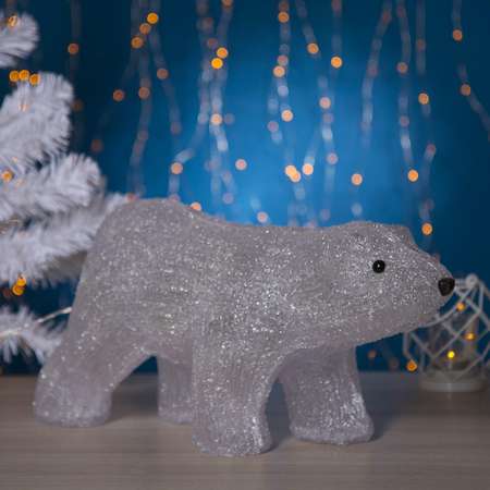 Светодиодная Luazon фигура «Медведь» 45 × 23 × 15 см акрил 40 LED 220 В свечение белое