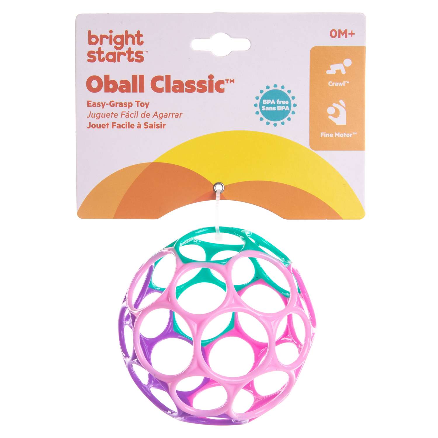 Мяч Bright Starts Oball Розовый-Сиреневый 12289BS - фото 2