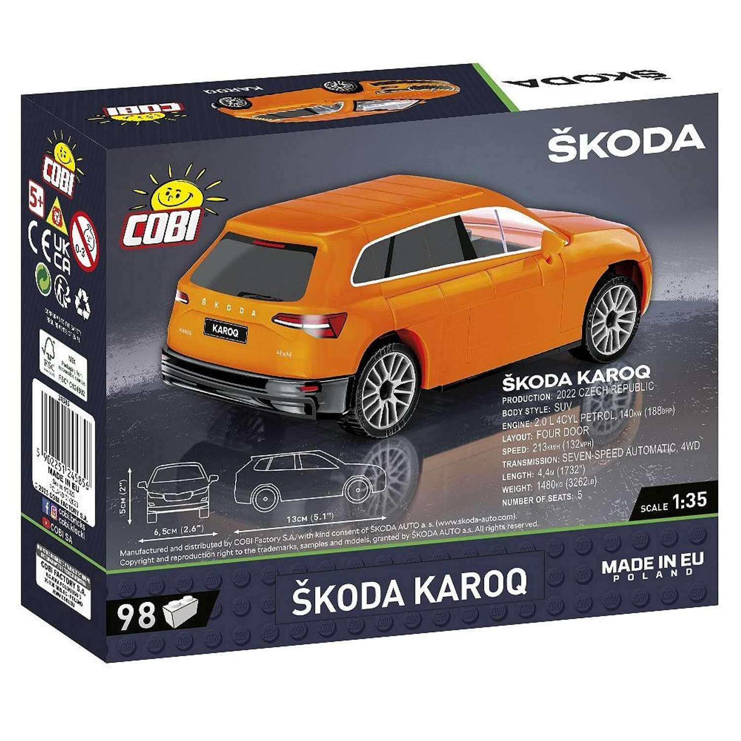 Конструктор COBI Автомобиль Škoda Karoq 98 деталей - фото 2