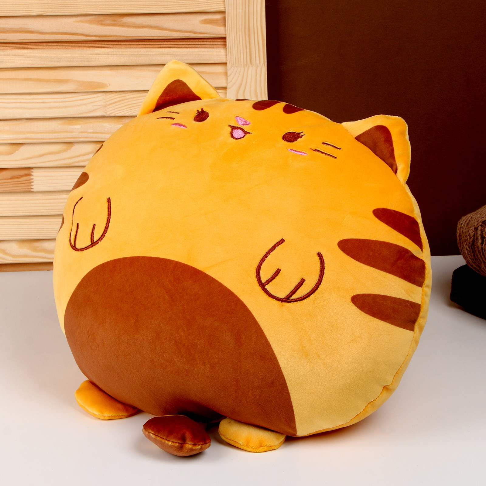 Мягкая игрушка Sima-Land подушка «Кот» 43 см цвет оранжевый - фото 2