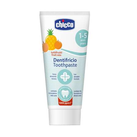 Зубная паста CHICCO детская c фтором с фруктовым вкусом от 1 года